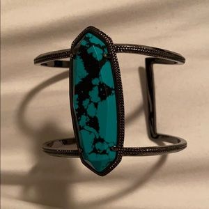 Black Veined Turquoise Cuff Bracelet Kendra Scott